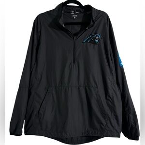 Nike NFL On Field Carolina Panthers 1/4 Zip Pullover Windbreaker Jacket